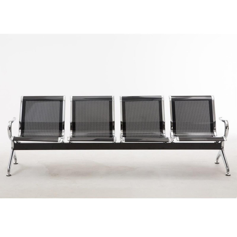 Bancada 4 asientos AUREA, en metal negro