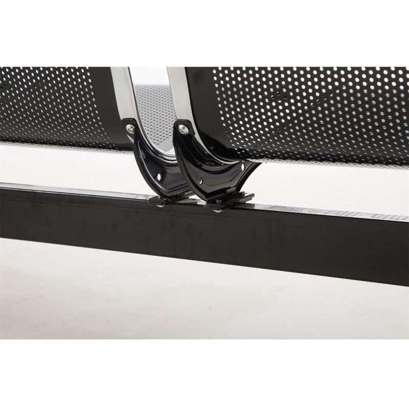 Bancada 4 asientos AUREA, en metal negro