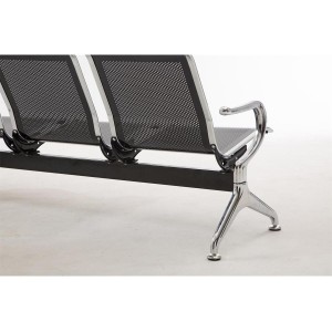 Bancada 4 asientos AUREA, en metal negro