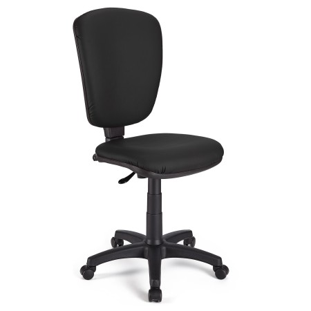 Silla ergonómica CALIPSO SIN BRAZOS, respaldo ajustable, en piel negro 2