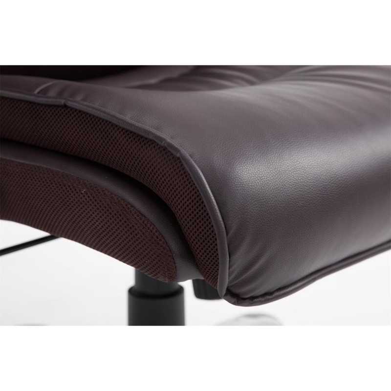 Sillón de oficina CRISTIANO, Gran Acolchado, Mecanismo Basculante, Uso diario 8h, En Negro