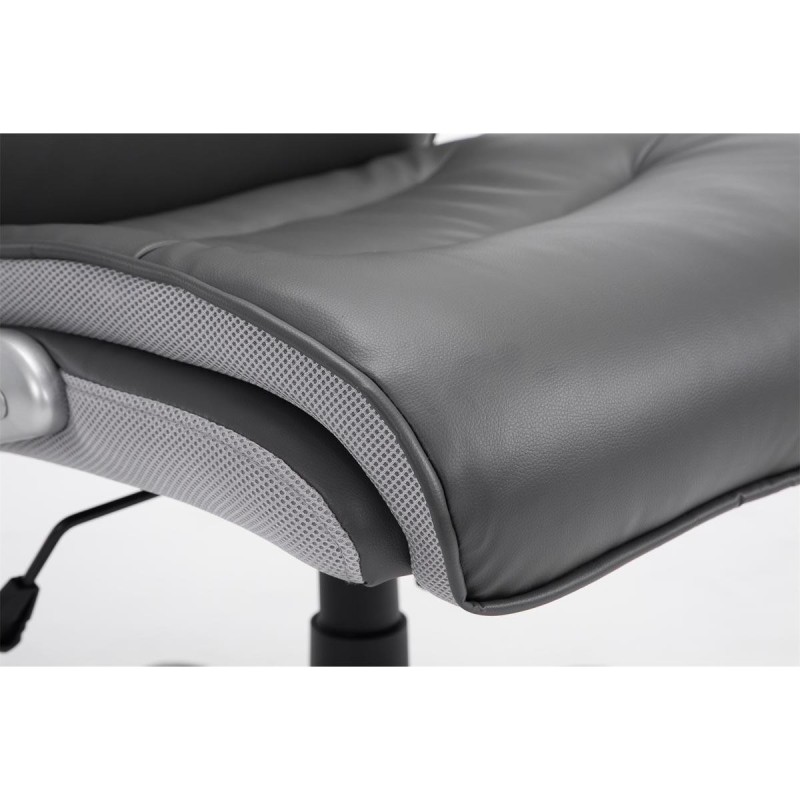 Sillón de oficina CRISTIANO, Gran Acolchado, Mecanismo Basculante, Uso diario 8h, En Negro