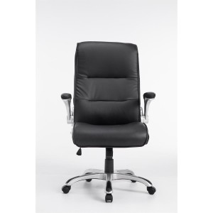 Sillón de oficina CRISTIANO, Gran Acolchado, Mecanismo Basculante, Uso diario 8h, En Negro