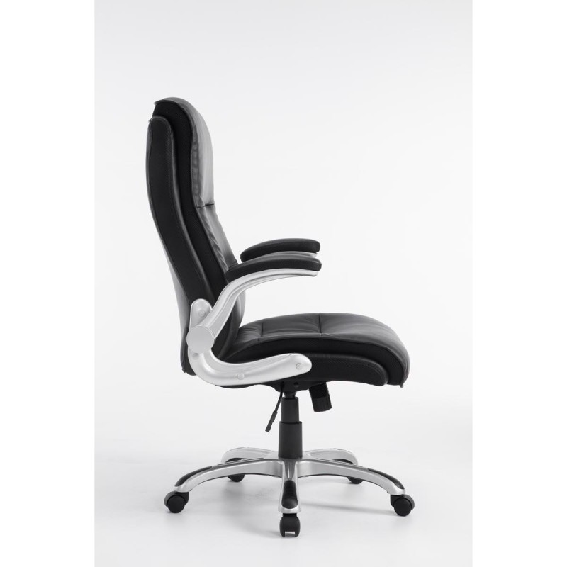 Sillón de oficina CRISTIANO, Gran Acolchado, Mecanismo Basculante, Uso diario 8h, En Negro