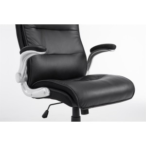 Sillón de oficina CRISTIANO, Gran Acolchado, Mecanismo Basculante, Uso diario 8h, En Negro