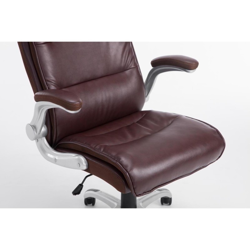 Sillón de oficina CRISTIANO, Gran Acolchado, Mecanismo Basculante, Uso diario 8h, En Negro