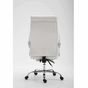 Sillón de Oficina OREGON, Reposapiés Extensible, Gran Acolchado, en Piel color Negro