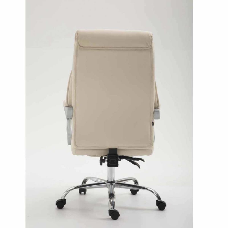 Sillón de Oficina OREGON, Reposapiés Extensible, Gran Acolchado, en Piel color Negro