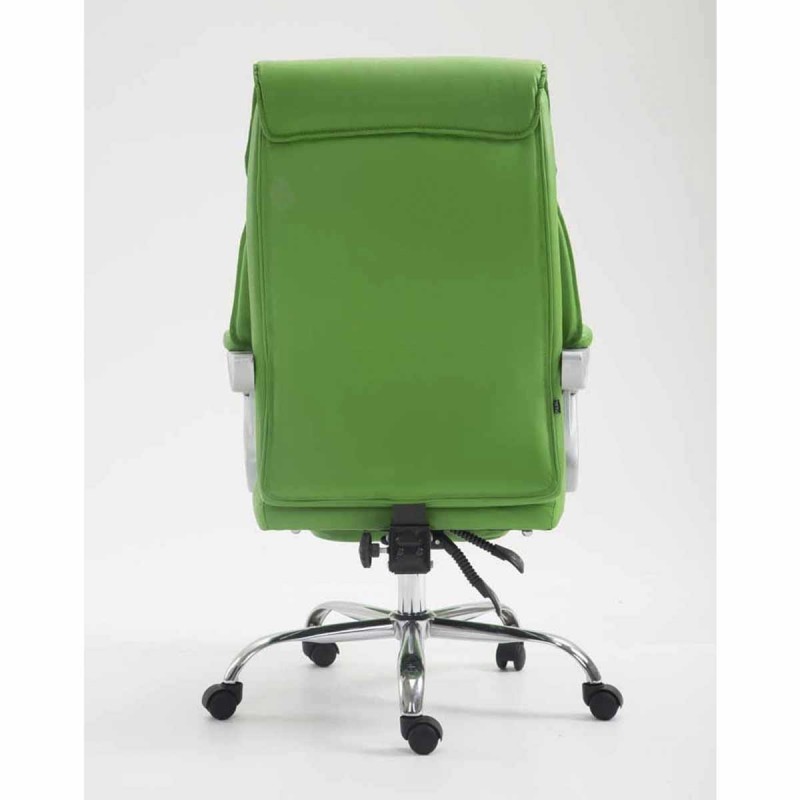 Sillón de Oficina OREGON, Reposapiés Extensible, Gran Acolchado, en Piel color Negro