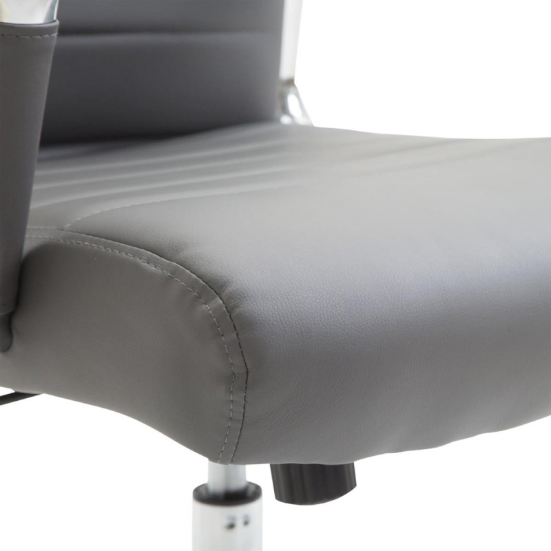 Silla de Oficina KOLMU, base de metal, piel negra