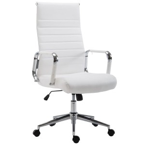 Silla de Oficina KOLMU, base de metal, piel negra