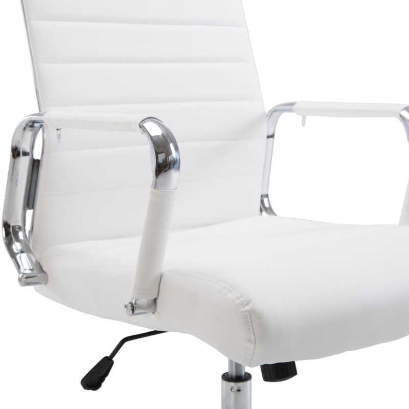 Silla de Oficina KOLMU, base de metal, piel negra