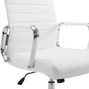 Silla de Oficina KOLMU, base de metal, piel negra