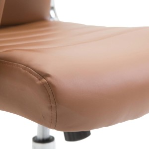 Silla de Oficina KOLMU, base de metal, piel negra