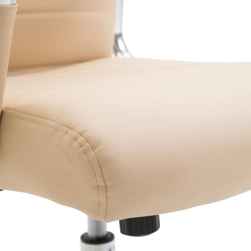 Silla de Oficina KOLMU, base de metal, piel negra