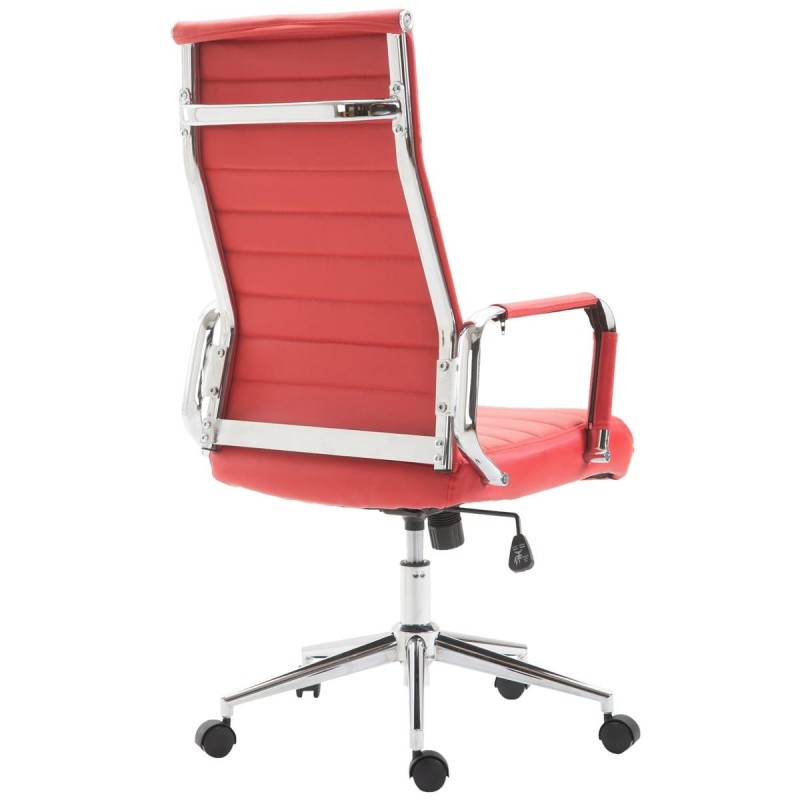 Silla de Oficina KOLMU, base de metal, piel negra