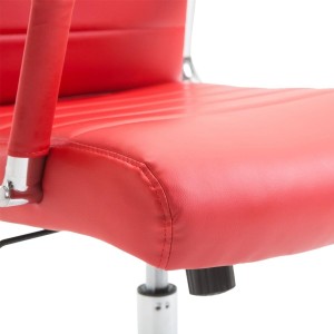 Silla de Oficina KOLMU, base de metal, piel negra