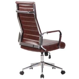 Silla de Oficina KOLMU, base de metal, piel negra