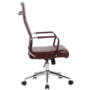 Silla de Oficina KOLMU, base de metal, piel negra