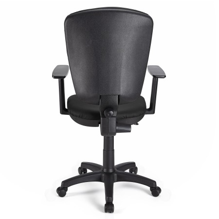 Silla de oficina CALIPSO PLUS PIEL, respaldo y brazos ajustables, en negro 2