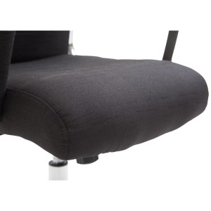 Silla de Oficina KOLMU TELA, base de metal, en negro