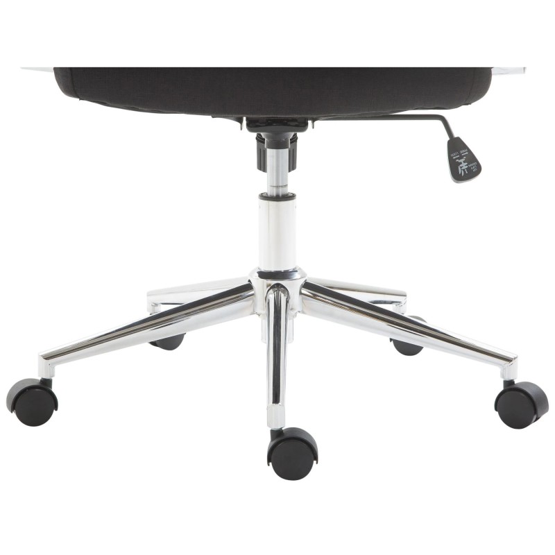 Silla de Oficina KOLMU TELA, base de metal, en negro