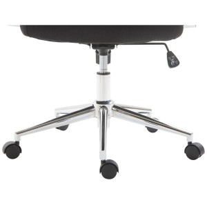 Silla de Oficina KOLMU TELA, base de metal, en negro