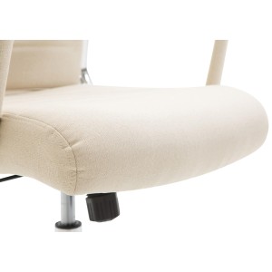 Silla de Oficina KOLMU TELA, base de metal, en negro