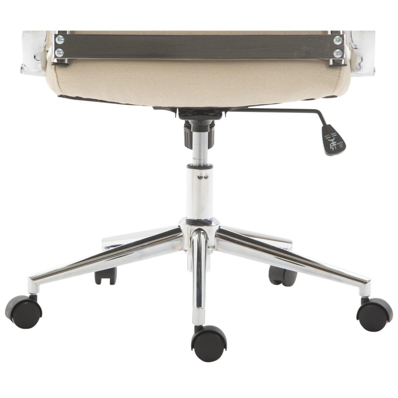 Silla de Oficina KOLMU TELA, base de metal, en negro