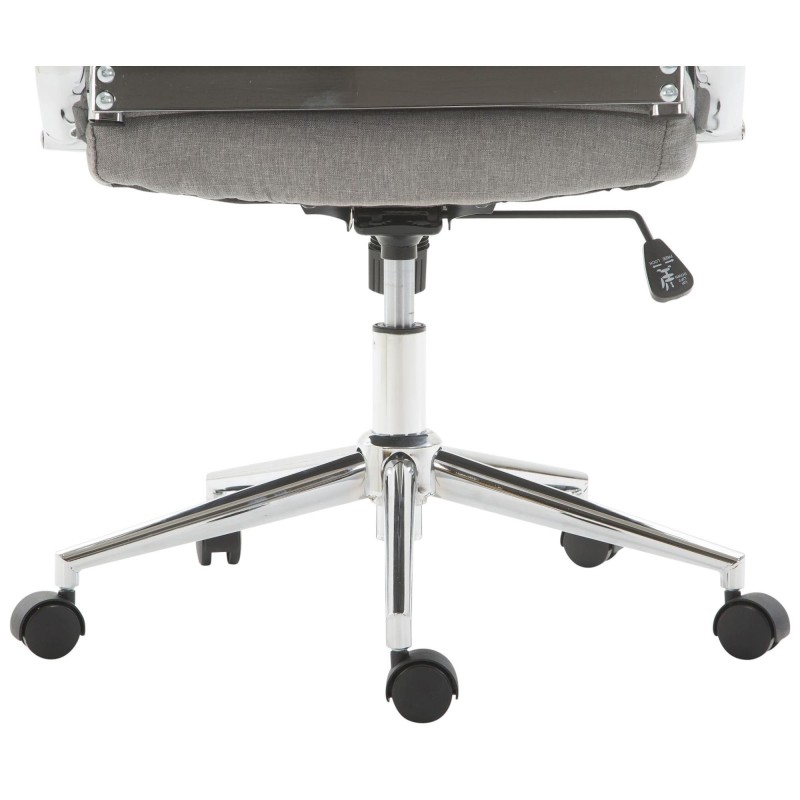 Silla de Oficina KOLMU TELA, base de metal, en negro