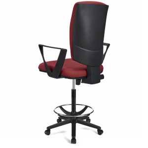 Taburete de oficina ATLAS en tela color negro