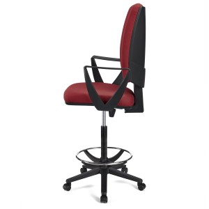 Taburete de oficina ATLAS en tela color negro