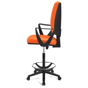 Taburete de oficina ATLAS en tela color negro