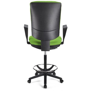 Taburete de oficina ATLAS en tela color negro