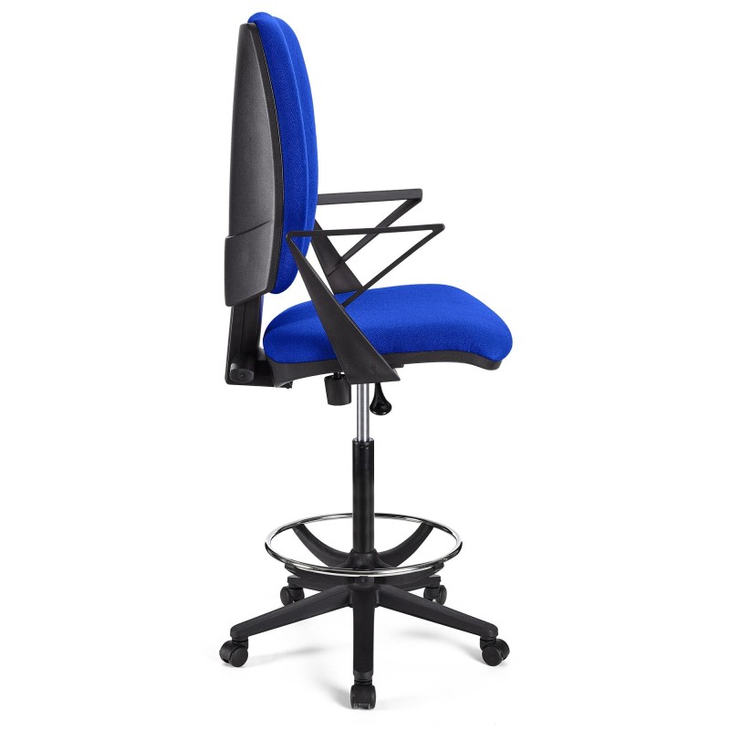 Taburete de oficina ATLAS en tela color negro