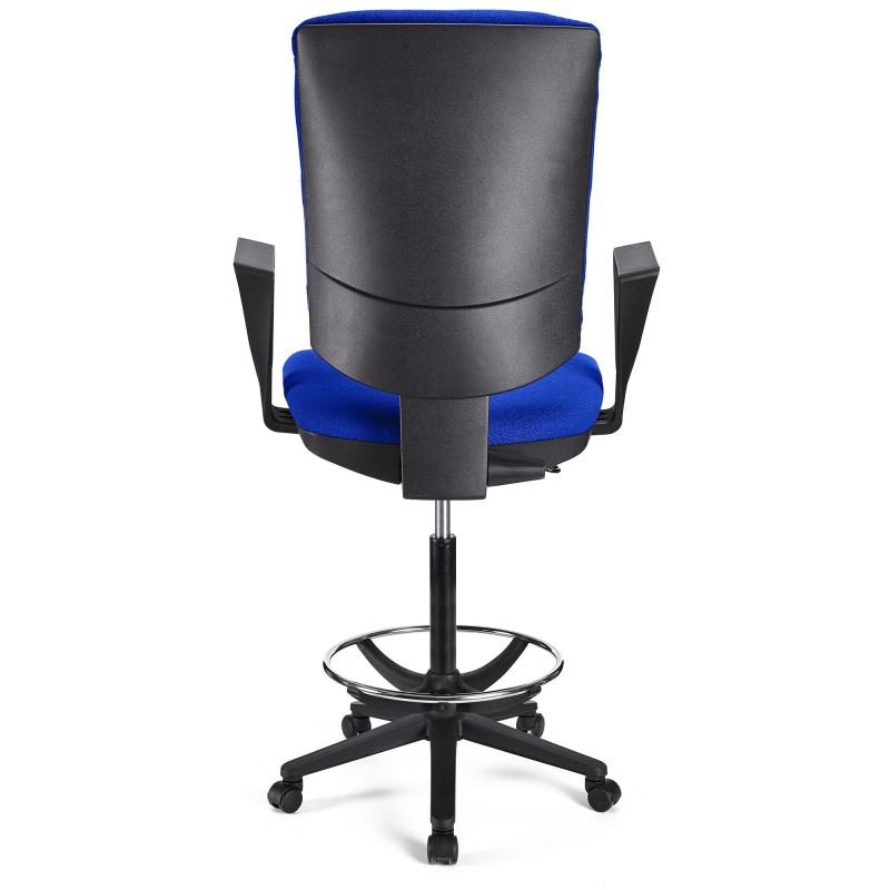 Taburete de oficina ATLAS en tela color negro