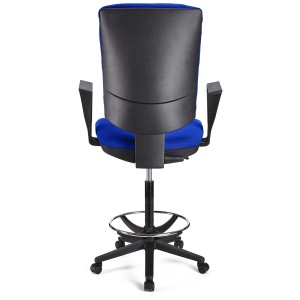 Taburete de oficina ATLAS en tela color negro