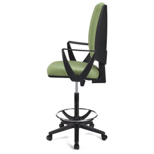 Taburete de oficina ATLAS en tela color negro