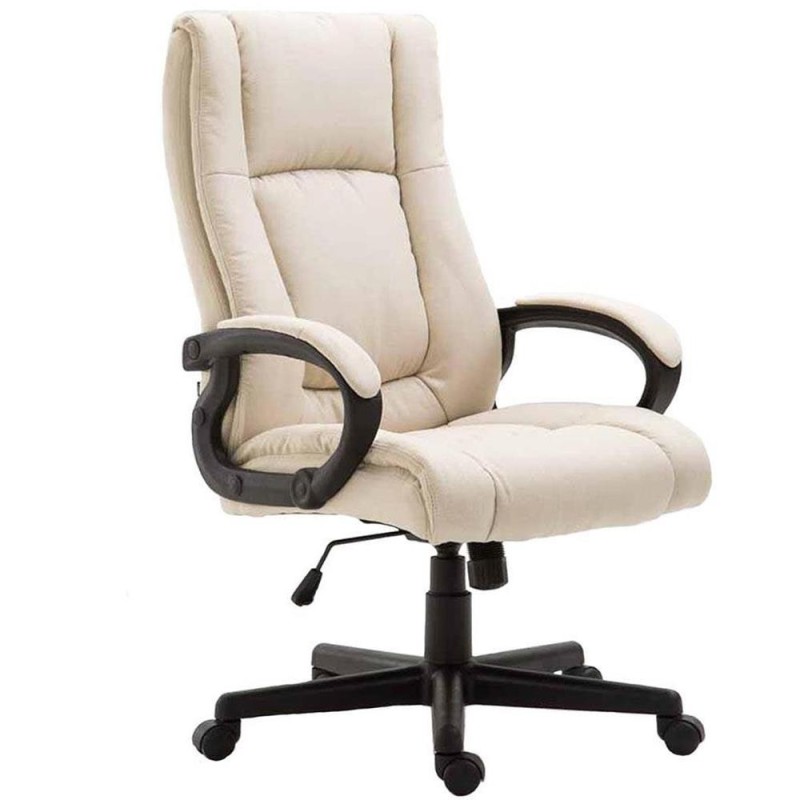 Sillón de oficina NINA PIEL, gran acolchado, en piel negro