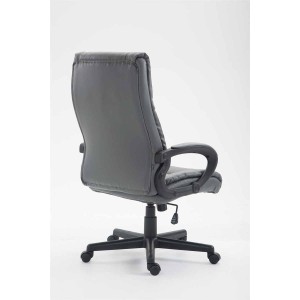 Sillón de oficina NINA PIEL, gran acolchado, en piel negro