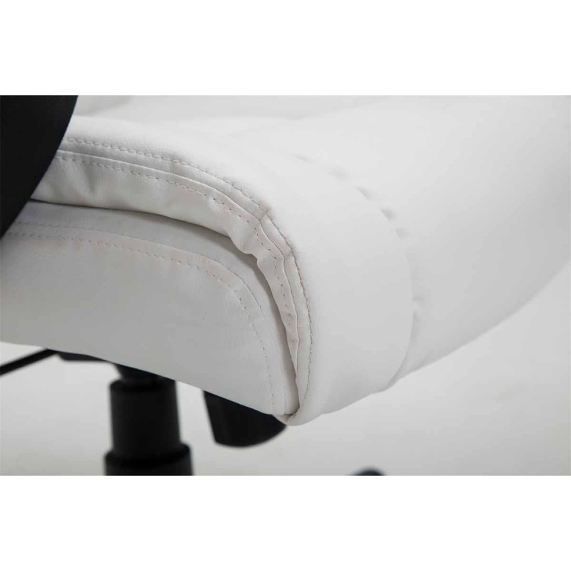 Sillón de oficina NINA PIEL, gran acolchado, en piel negro