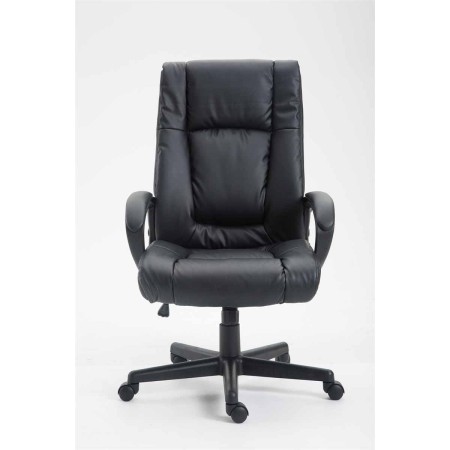 Sillón de oficina NINA PIEL, gran acolchado, en piel negro 2