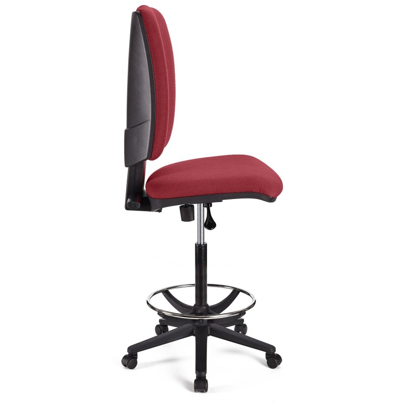 Taburete de oficina ATLAS SIN BRAZOS en tela color negro