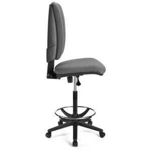 Taburete de oficina ATLAS SIN BRAZOS en tela color negro