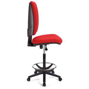 Taburete de oficina ATLAS SIN BRAZOS en tela color negro