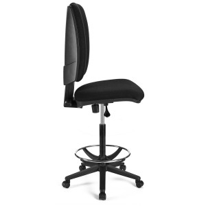 Taburete de oficina ATLAS SIN BRAZOS en tela color negro
