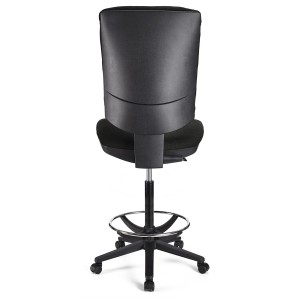 Taburete de oficina ATLAS SIN BRAZOS en tela color negro