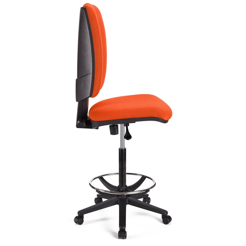 Taburete de oficina ATLAS SIN BRAZOS en tela color negro