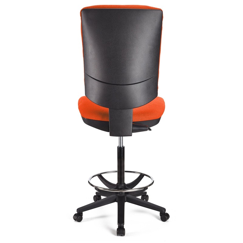 Taburete de oficina ATLAS SIN BRAZOS en tela color negro