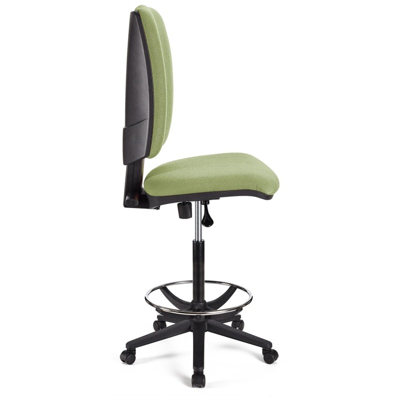 Taburete de oficina ATLAS SIN BRAZOS en tela color negro